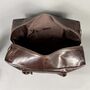 Large Cognac Leather Weekend Holdall, thumbnail 6 of 8