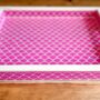 Scallop Bone Inlay Tray | Hot Pink, thumbnail 1 of 4