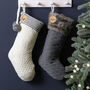 Personalised Nordic Chunky Knit Christmas Stocking, thumbnail 1 of 4