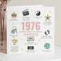 Personalised 50th Birthday Card For Her 1976 Facts, thumbnail 1 of 7