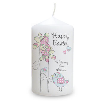 Personalised Daffodil Easter Pillar Candle, 2 of 2