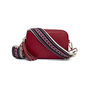 Cherry Red Leather Crossbody Bag And Aztec Strap, thumbnail 1 of 8
