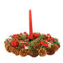 Stars And Roses Christmas Candle Table Centrepiece, thumbnail 2 of 4