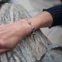 Amethyst And Tanzanite Sterling Silver Ladies Bracelet, thumbnail 2 of 4