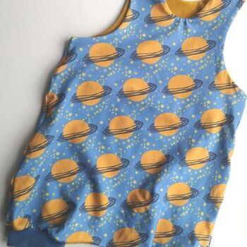 Saturn Stars Childrens Romper And Hat, 2 of 2