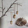 Acorn Christmas Tree Ornaments, Gold Glitter, thumbnail 3 of 4