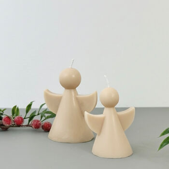 Beige Angel Candle And Angel Gift, 6 of 10