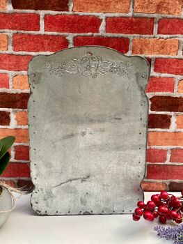 Distressed Grey Zinc Postbox – Wall Mounted Letter Box, 3 of 9
