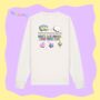 Organic Cotton Crew Neck Sweater Funny Slogan, thumbnail 5 of 6