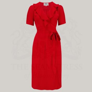 Ruffle Peggy Dress Authentic 1940s Style Dress, 2 of 2