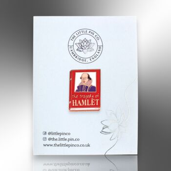The Tragedy Of Hamlet Hard Enamel Pin Badge, William Shakespeare Brooch, Gifts For Book Lovers And English Teachers, 4 of 8