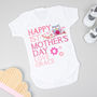 Personalised First Mother's Day Pink Or Blue Bodysuit, thumbnail 2 of 9