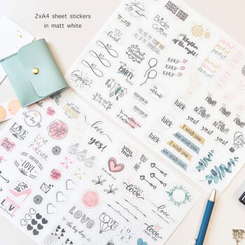 Personalised My Wedding Planner Pen And Sticker Set, 8 of 12