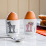 Personalised Wedding Welly Boot Ceramic Egg Cups, thumbnail 1 of 3