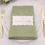 Personalised White Wavy Edge Heart Wedding Gold Foiled Place Cards, thumbnail 2 of 5