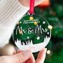 Mr And Mrs Personalised Bauble Keepsake For First Christmas Married, thumbnail 1 of 5