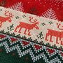 Christmas Deer Cushion Cover With Red, Green And White, thumbnail 2 of 8