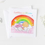 New Baby Card For Rainbow Baby, Christening Card ..4v1a, thumbnail 1 of 7
