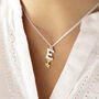 Pearl Alphabet Necklace With Star Charm, thumbnail 1 of 9