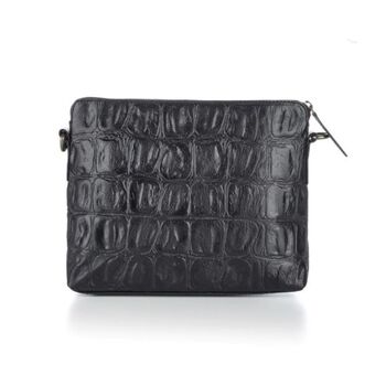 Elsie Bag Black Leather, Croc, 2 of 2