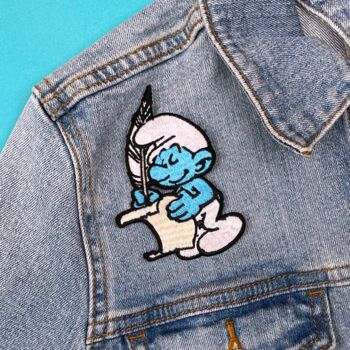 The Smurfs Poet Smurf Sew On Patch, 2 of 2