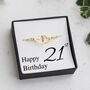 21st Birthday Bracelet For Her, Two Hearts Bracelet, Sterling Silver Personalised Gift, thumbnail 8 of 8