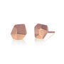 Rose Gold Plated Silver Nugget Studs, thumbnail 1 of 2