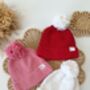 Newborn Botties, Cotton Baby Socks, Red, Dusky Rose Or White, thumbnail 8 of 10