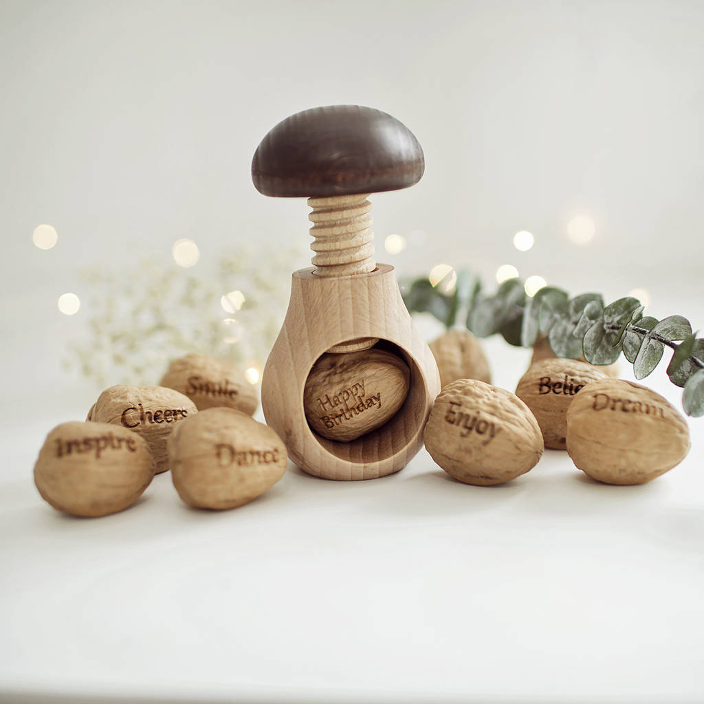 Wooden Nutcracker And Personalised Wishing Walnuts, 1 of 5