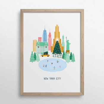 Christmas In New York City Personalised Print, 3 of 5