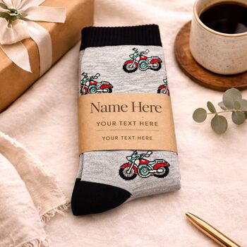 Fathers Day Bamboo Socks With Personalised Label Sleeve, 4 of 11