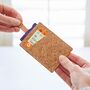 Natural Cork Sliding Credit Card Holder, thumbnail 1 of 5