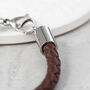 Personalised Sterling Silver Horseshoe Leather Bracelet, thumbnail 8 of 10