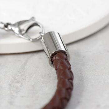 Personalised Sterling Silver Horseshoe Leather Bracelet, 8 of 10