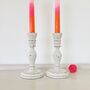 Pair Of Vintage Hand Painted Candlesticks ~ 27, thumbnail 4 of 6