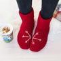Snowflake Slipper Socks In Chunky Crochet, thumbnail 1 of 12