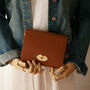 Small Satchel Style Caramel Leather Crossbody, thumbnail 3 of 11