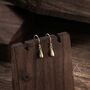 Small Droplet Drop Hook Earrings In Sterling Silver, thumbnail 2 of 9
