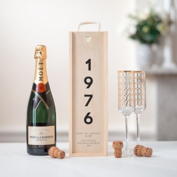 Personalised 50th Birthday Bottle Gift Box, 2 of 8