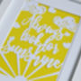 Unframed Paper Cut 'Always Look For Sunshine' Print, thumbnail 4 of 4