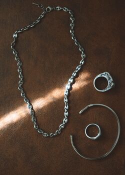 Silver 5mm Cuff Bracelet Adjustable Steel Minimal Gift, 3 of 8