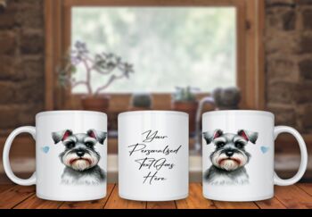 Personalised Schnauzer Dog Hearts Pet Gift Mug, 2 of 2