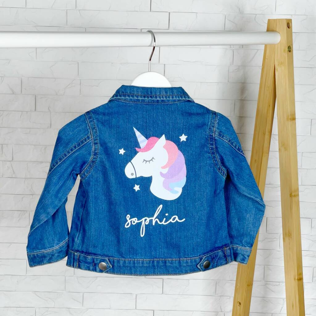 Unicorn Personalised Baby/Kids Denim Jacket By Lovetree Design ...