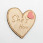 She’s Here Baby Plaque With Heart Accent, thumbnail 6 of 9
