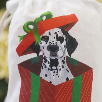 Personalised Dog Christmas Sack Treat Bag, 10 of 12