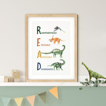 Read Dinosaur Art Print, 2 of 4