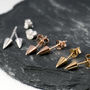 Spike Stud Earrings On A Customisable Gift Card, thumbnail 1 of 10