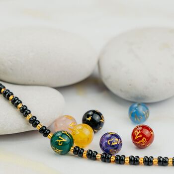 Black Bead Buddhist Tibetan Prayer Bracelet, 3 of 9