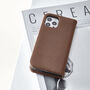 Personalised Leather Flip Phone Case | Tan, thumbnail 2 of 5