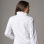 Lara White Fitted Blouse With Elizaethan Pleated Collar, thumbnail 3 of 4